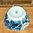 Cuenco de cerámica dragón azul mediano