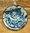 Cuenco de cerámica dragón azul mediano